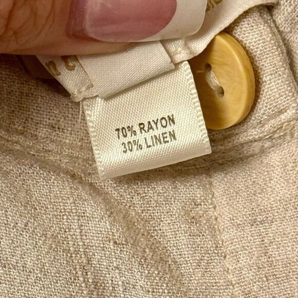 Monteau Los Angeles America`s Sweetheart Linen Blend Sleeveless Midi Dress XS - Picture 5 of 9